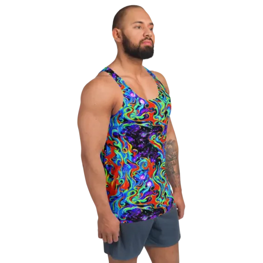 Sapphire Serpentine on a Men's Tank Top
