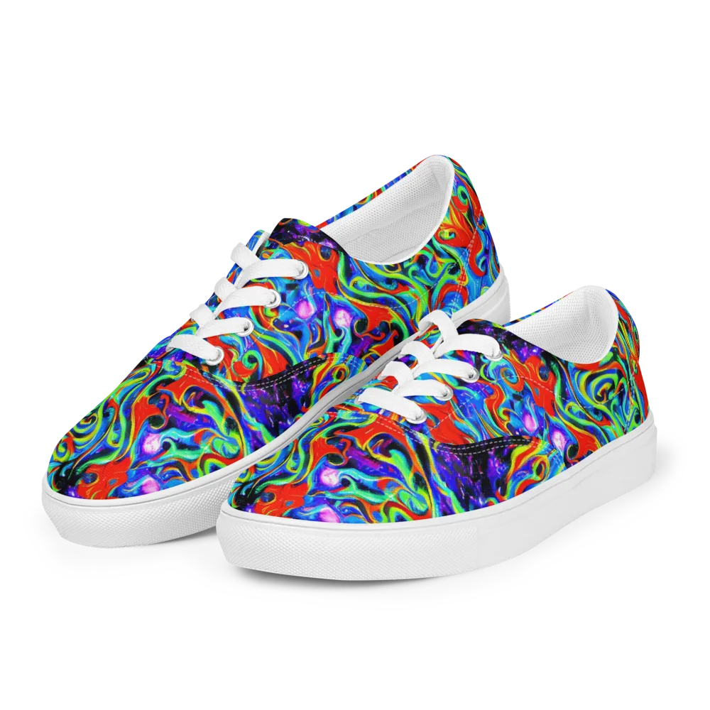 Sapphire Serpentine on Men's Lace-Up Canvas Shoes — Left Front