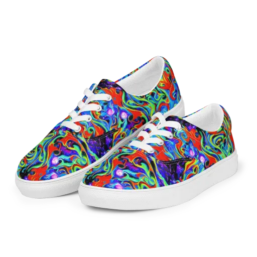 Sapphire Serpentine on a Men's Lace-Up Canvas Shoes