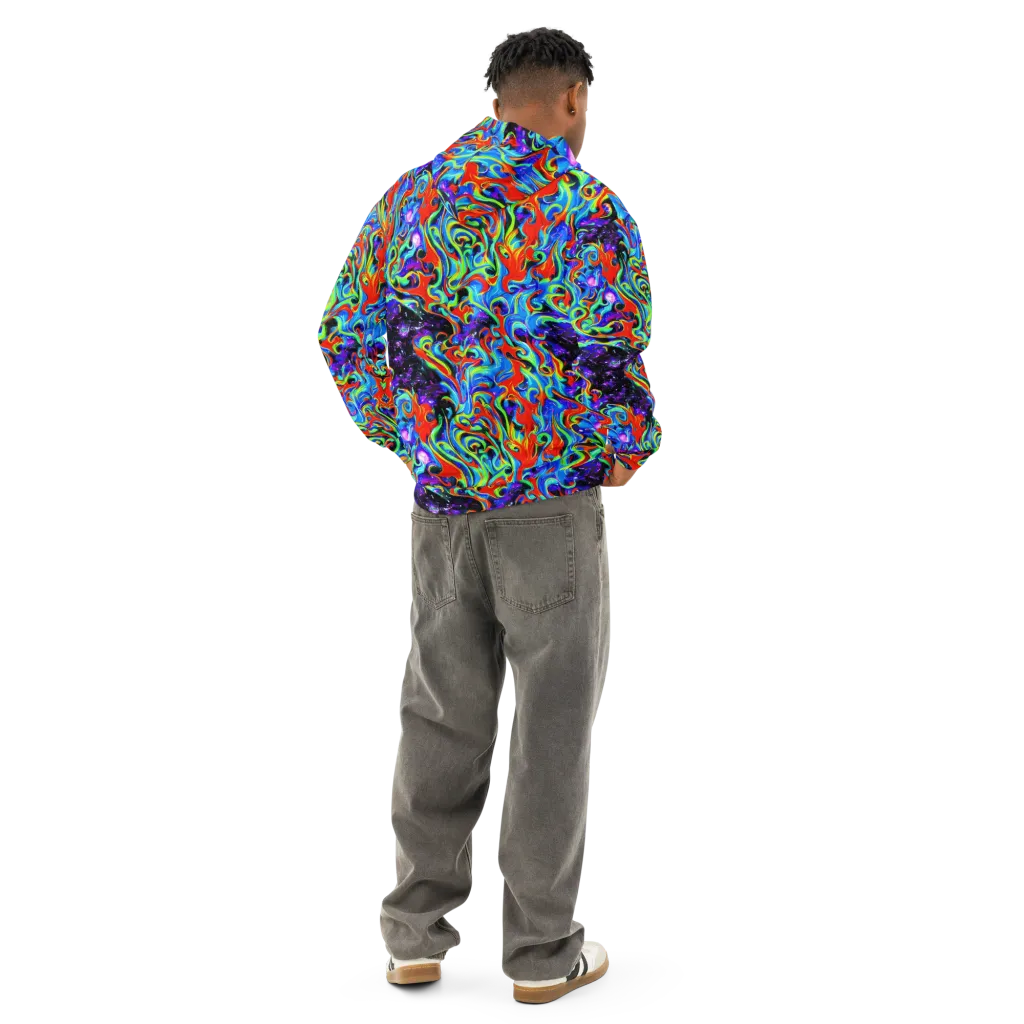 Sapphire Serpentine on Cotton Hoodie — Back