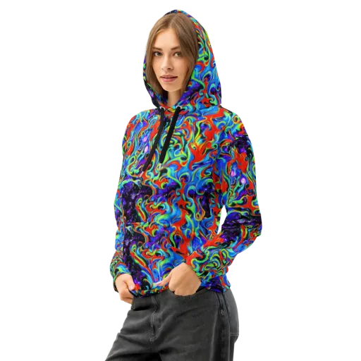 Sapphire Serpentine on a Cotton Hoodie
