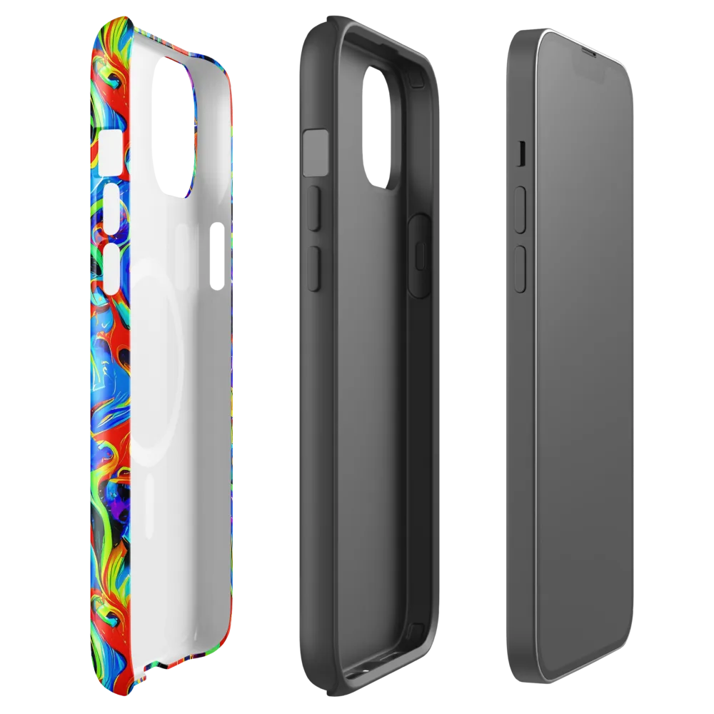 Sapphire Serpentine on MagSafe Tough Case for iPhone® — Front