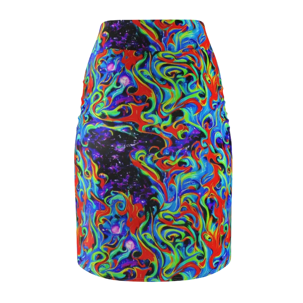 Sapphire Serpentine on Pencil Skirt — Back