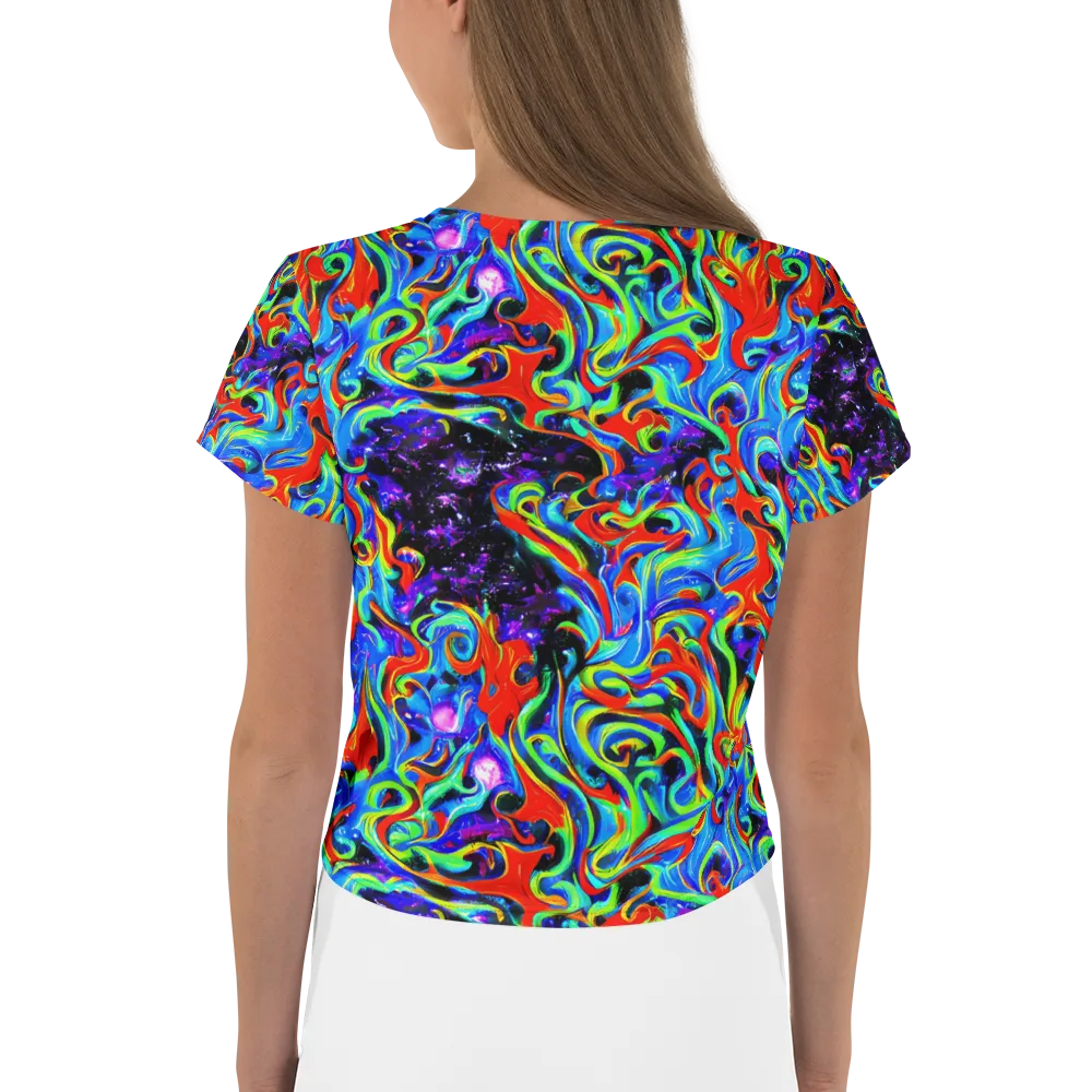Sapphire Serpentine on Crop Tee — Back