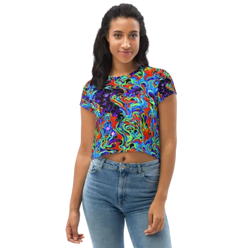 Sapphire Serpentine on a Crop Tee
