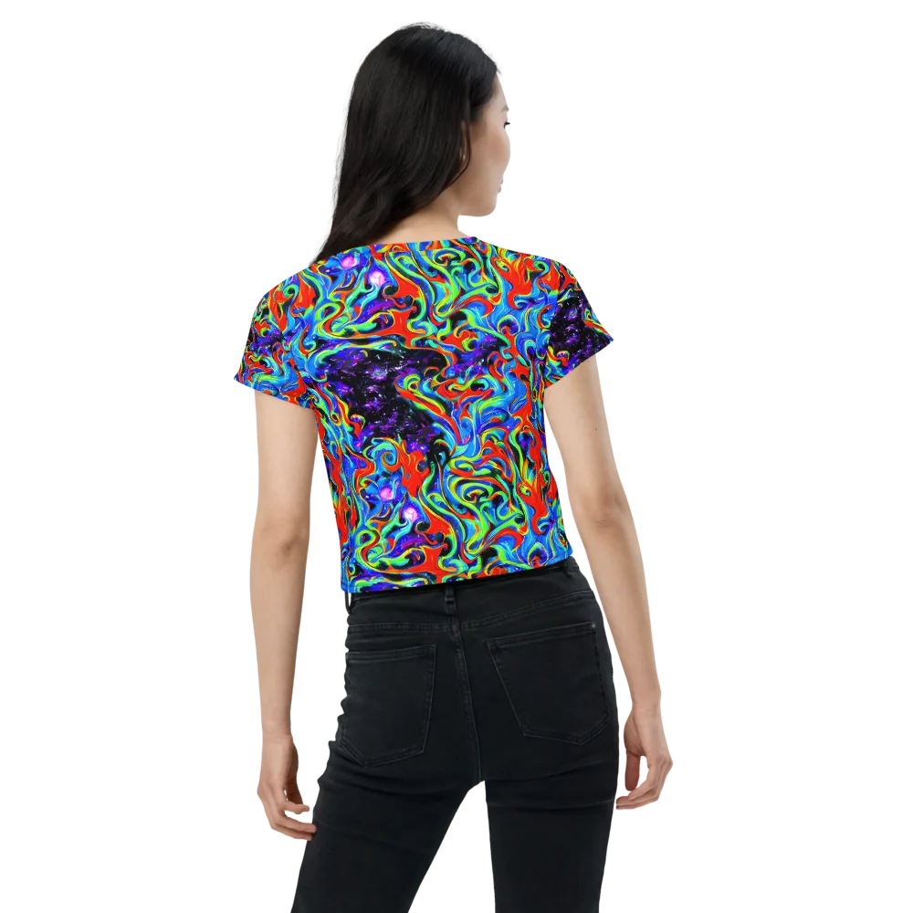 Sapphire Serpentine on Crop Tee — Back