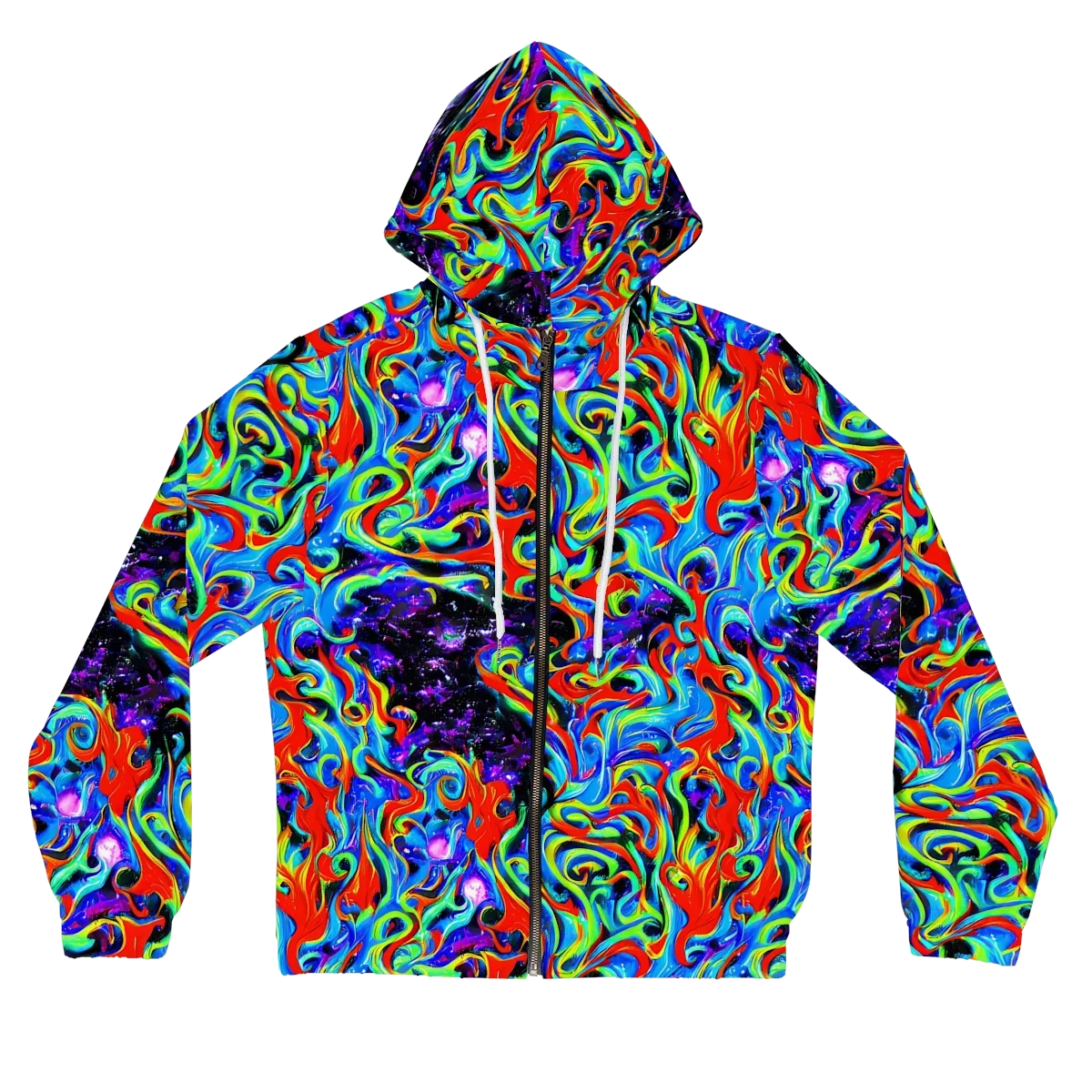 Sapphire Serpentine on Women's Full-Zip Hoodie — Front