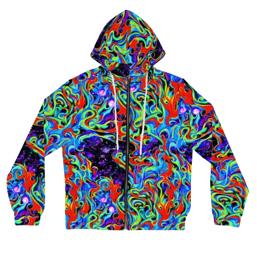 Sapphire Serpentine on a Women's Full-Zip Hoodie