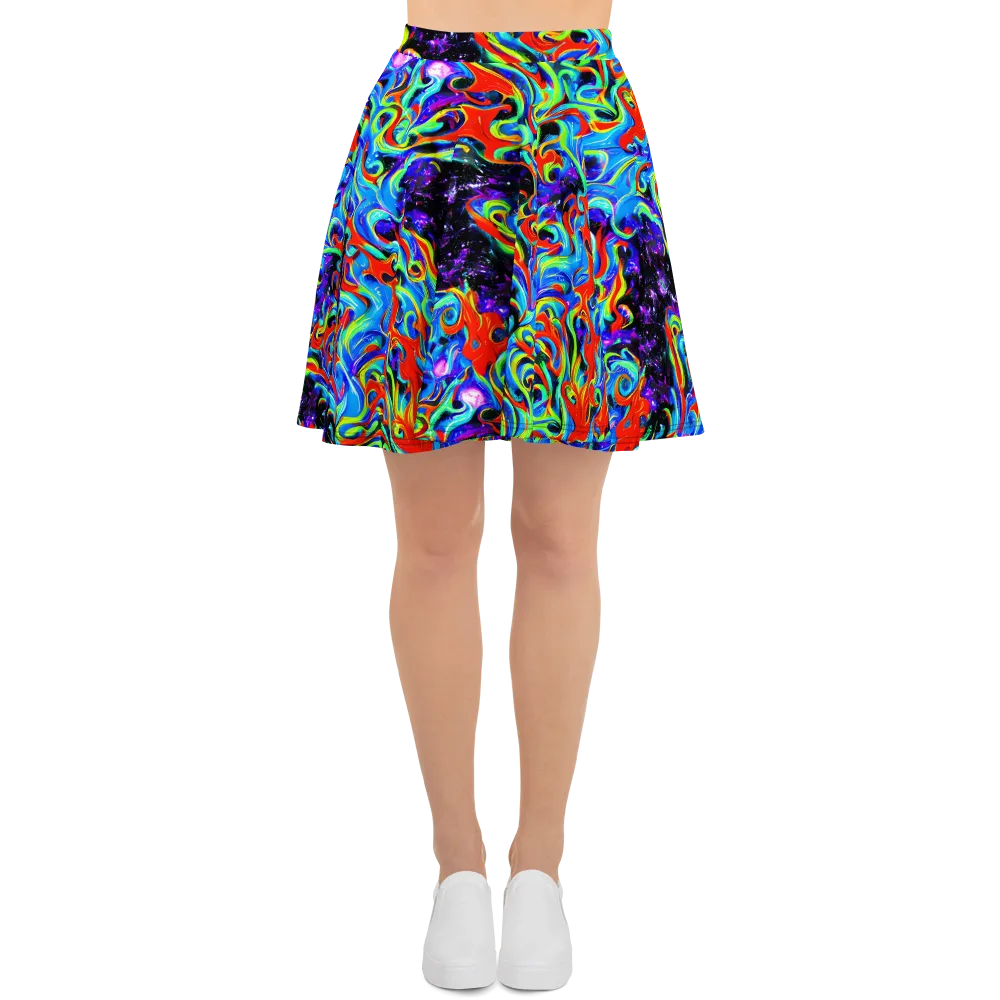 Sapphire Serpentine on Skater Skirt — Front