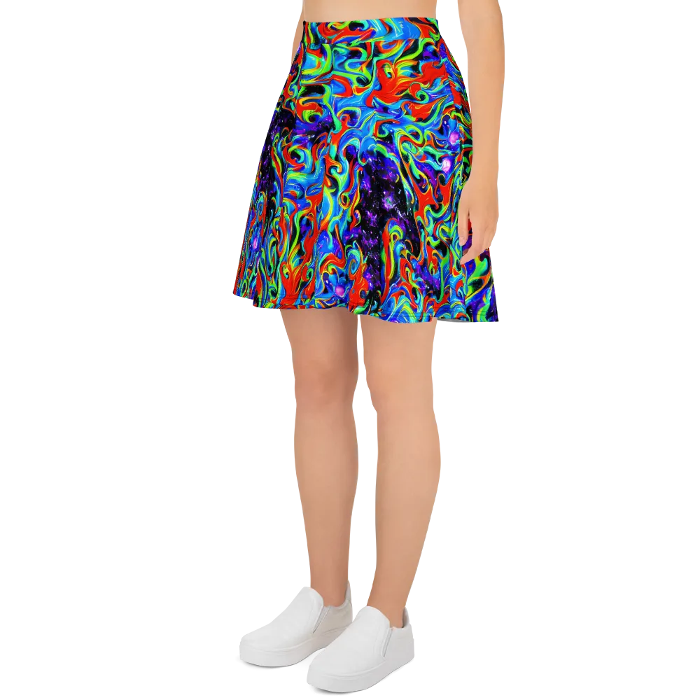 Sapphire Serpentine on Skater Skirt — Left