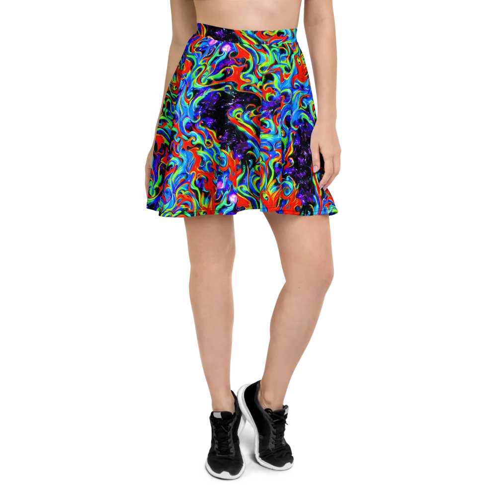 Sapphire Serpentine on Skater Skirt — Front