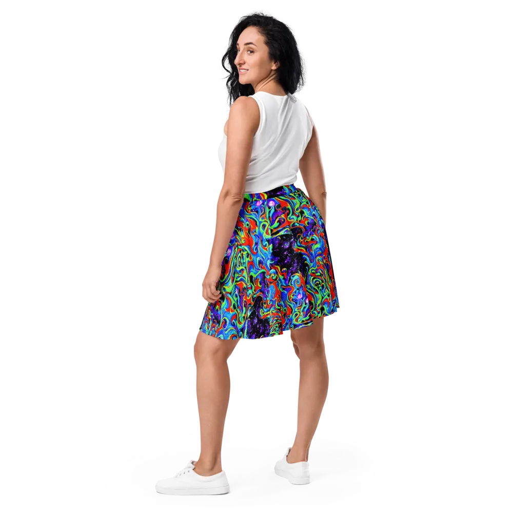 Sapphire Serpentine on Skater Skirt — Back
