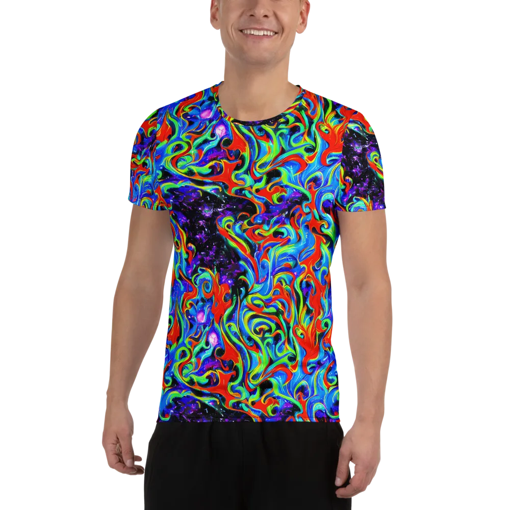 Sapphire Serpentine on Men's Athletic T-Shirt — Front