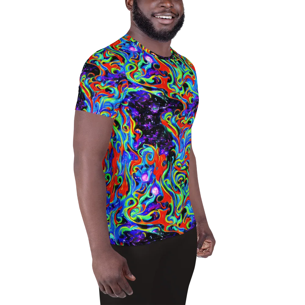 Sapphire Serpentine on Men's Athletic T-Shirt — Right