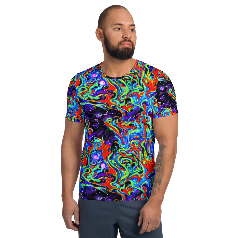 Sapphire Serpentine on Men's Athletic T-Shirt — Front