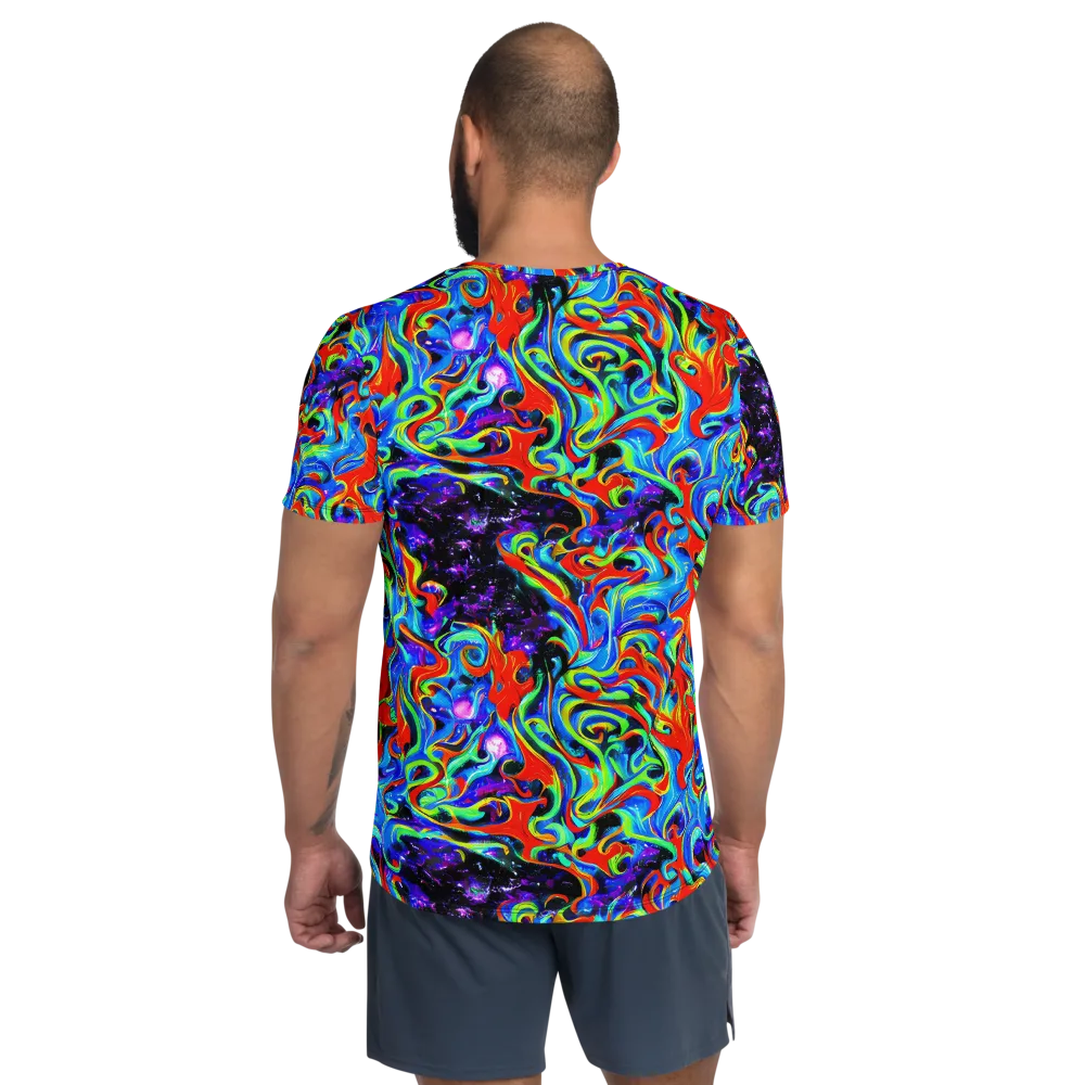 Sapphire Serpentine on Men's Athletic T-Shirt — Back
