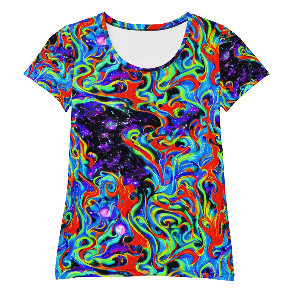 Sapphire Serpentine on Women's Athletic T-Shirt — Front