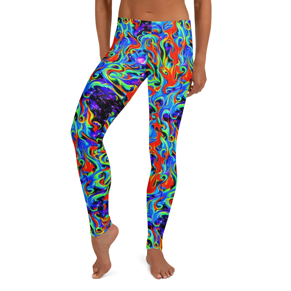 Sapphire Serpentine on Leggings — Front