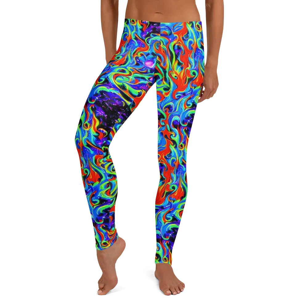 Sapphire Serpentine on Leggings — Front