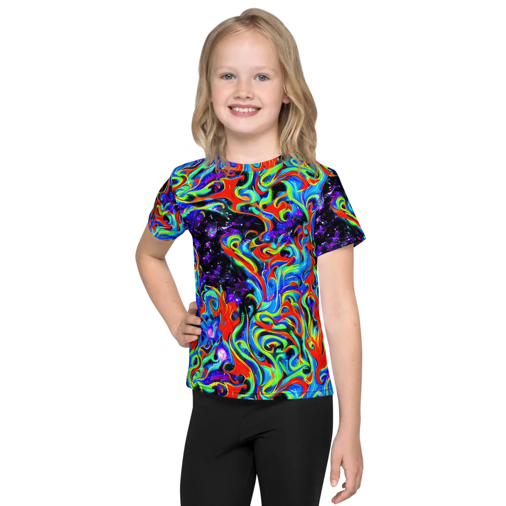 Sapphire Serpentine on Kids Crew Neck T-Shirt — Front