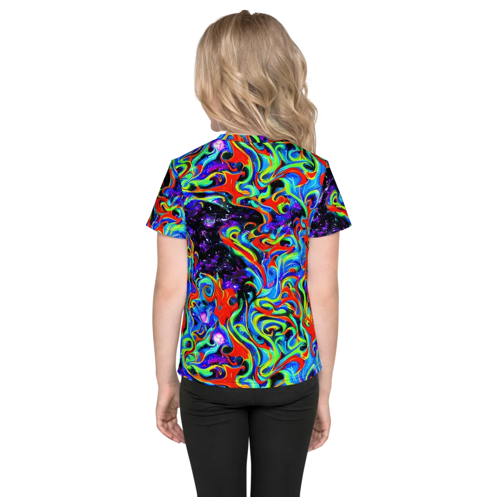 Sapphire Serpentine on Kids Crew Neck T-Shirt — Back