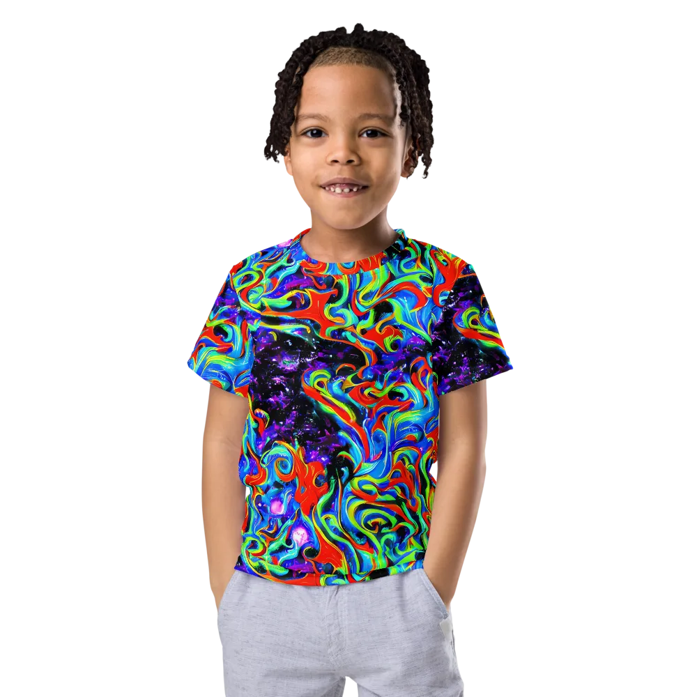 Sapphire Serpentine on Kids Crew Neck T-Shirt — Front