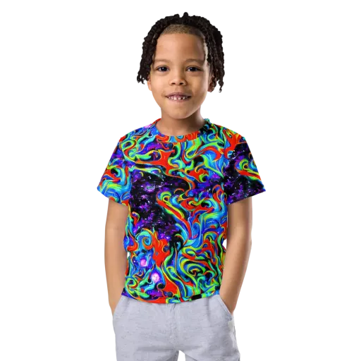 Sapphire Serpentine on a Kids Crew Neck T-Shirt