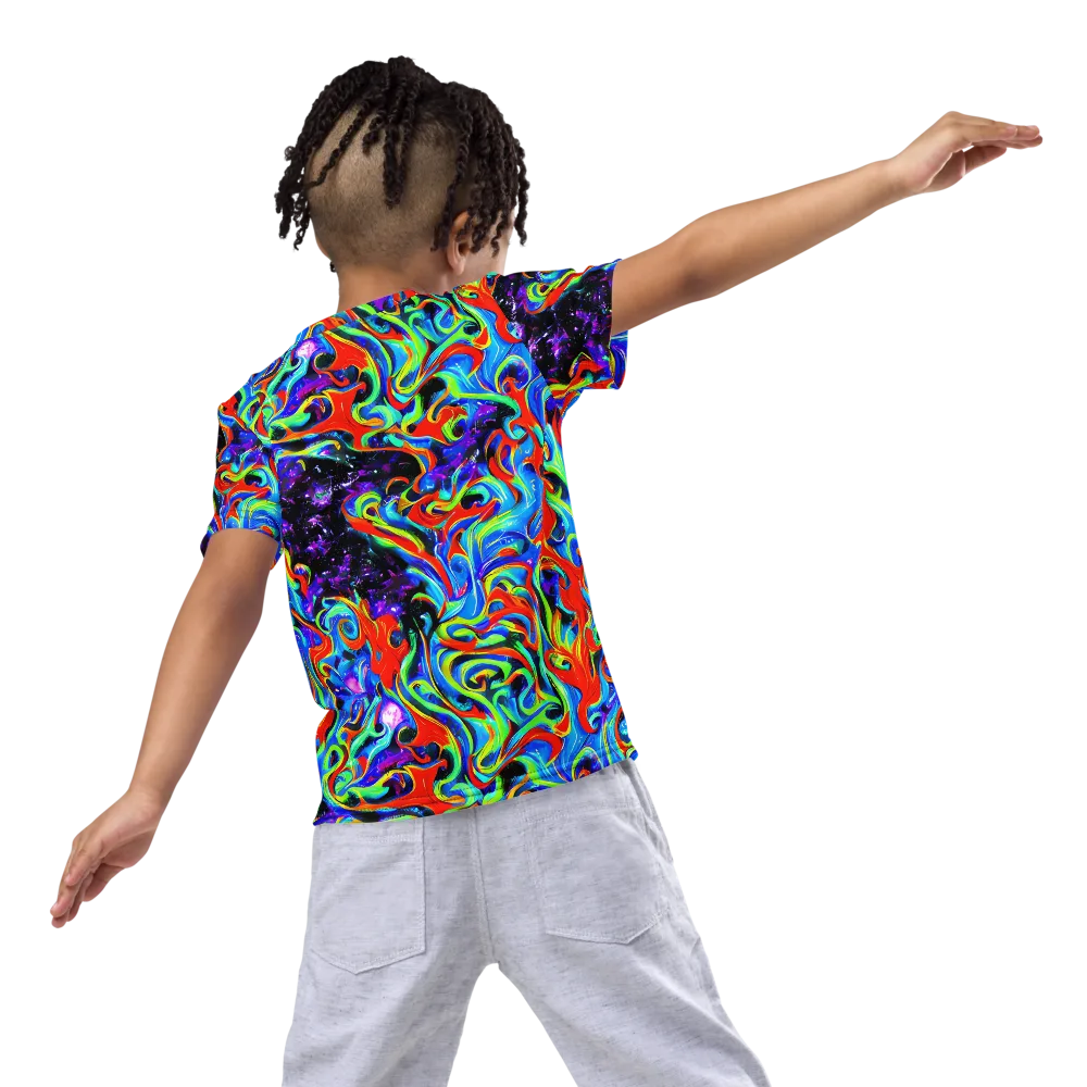 Sapphire Serpentine on Kids Crew Neck T-Shirt — Back