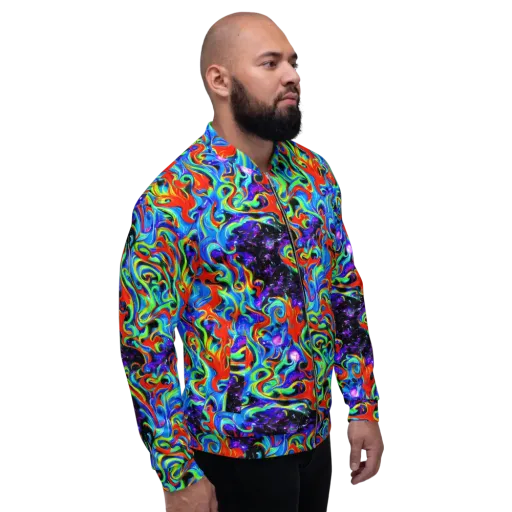 Sapphire Serpentine on a Bomber Jacket