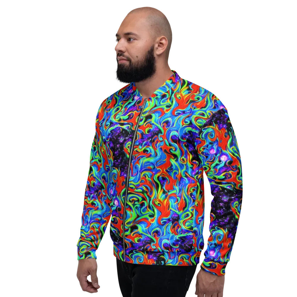 Sapphire Serpentine on Bomber Jacket — Left