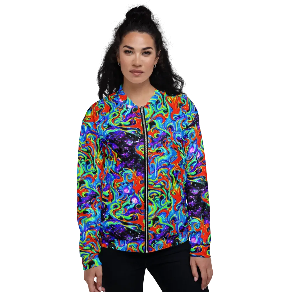 Sapphire Serpentine on Bomber Jacket — Front