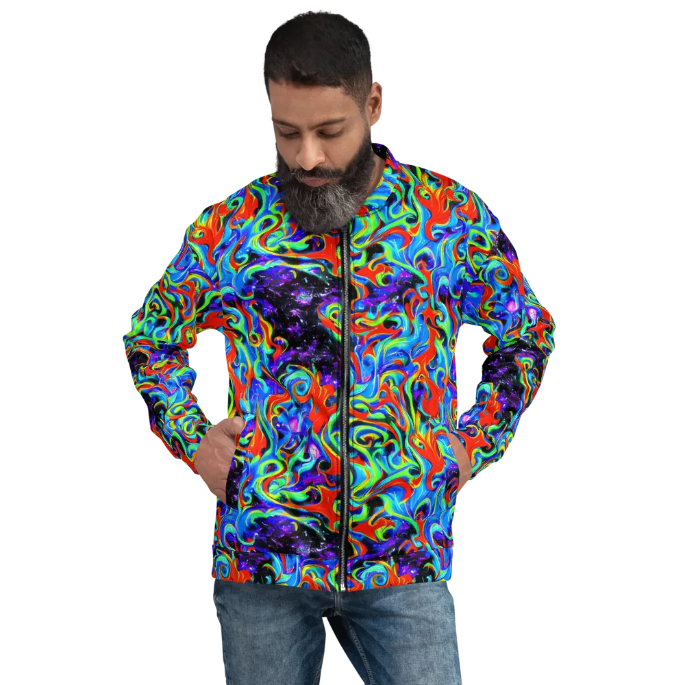 Sapphire Serpentine on Bomber Jacket — Front