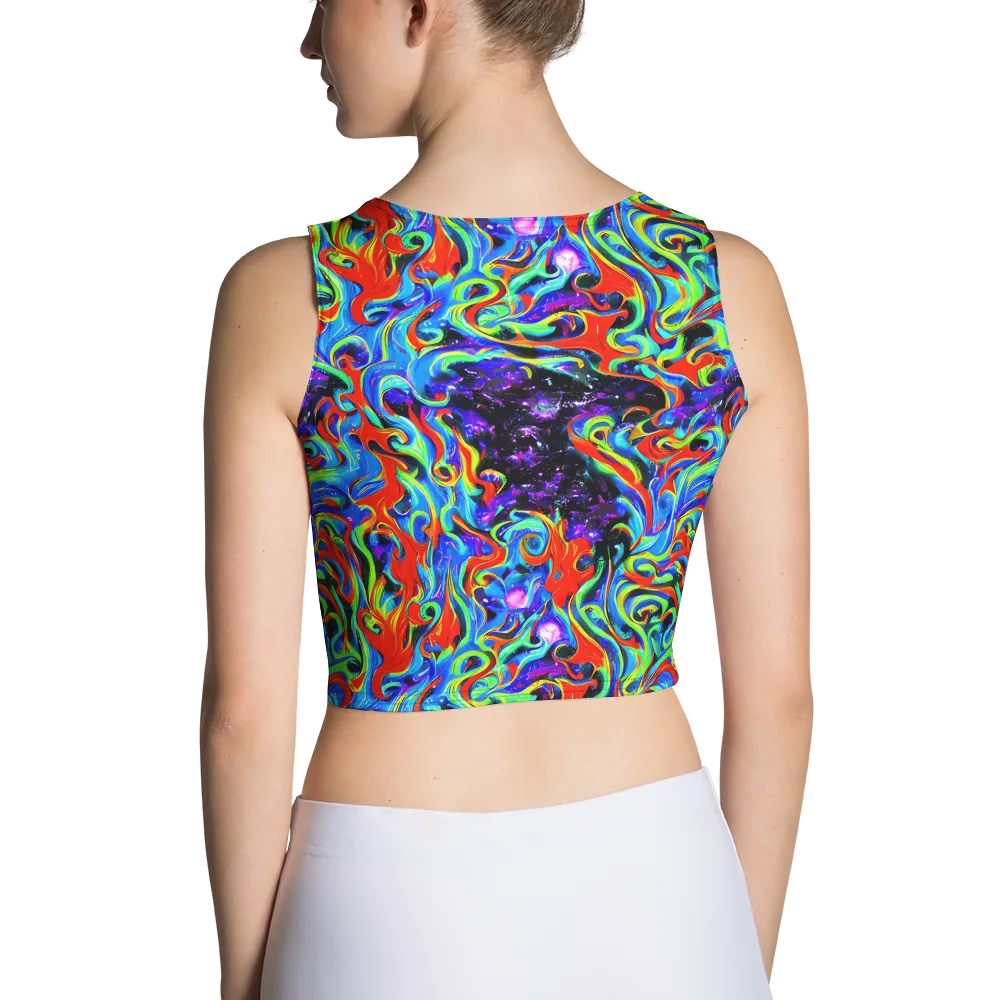 Sapphire Serpentine on Crop Top — Back