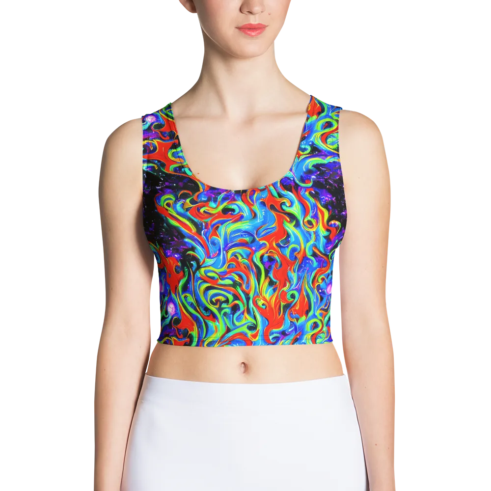 Sapphire Serpentine on Crop Top — Front