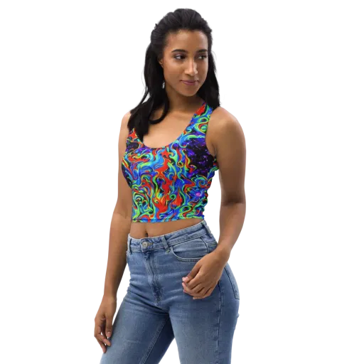 Sapphire Serpentine on a Crop Top