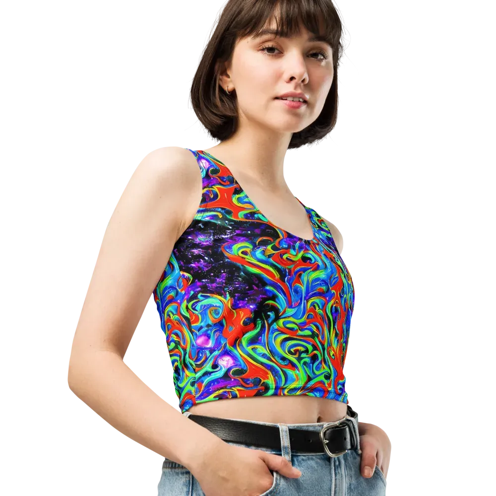 Sapphire Serpentine on Crop Top — Right Front