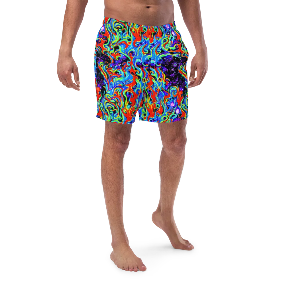 Sapphire Serpentine on Swim Trunks — Front