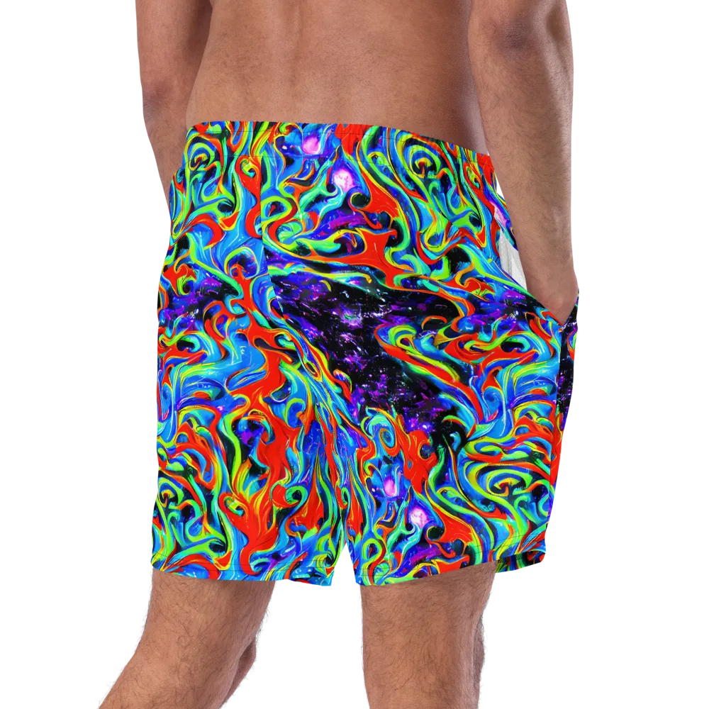 Sapphire Serpentine on Swim Trunks — Right Back