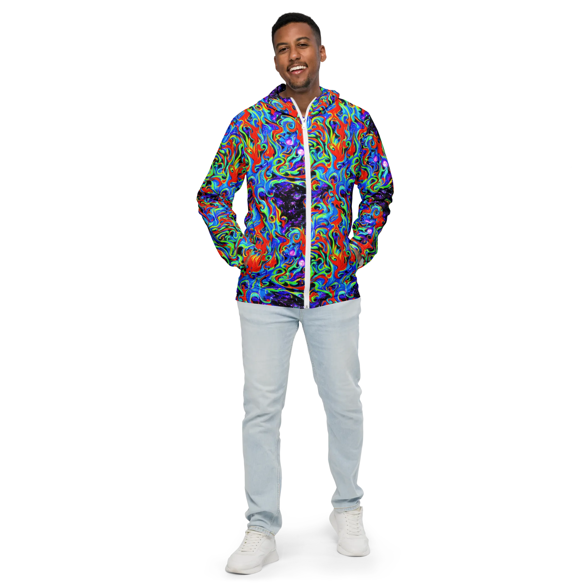Sapphire Serpentine on Men's Windbreaker — Front