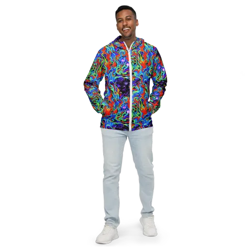 Sapphire Serpentine on a Men's Windbreaker