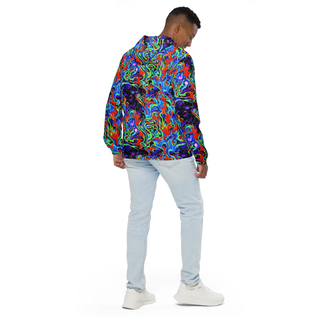 Sapphire Serpentine on Men's Windbreaker — Back