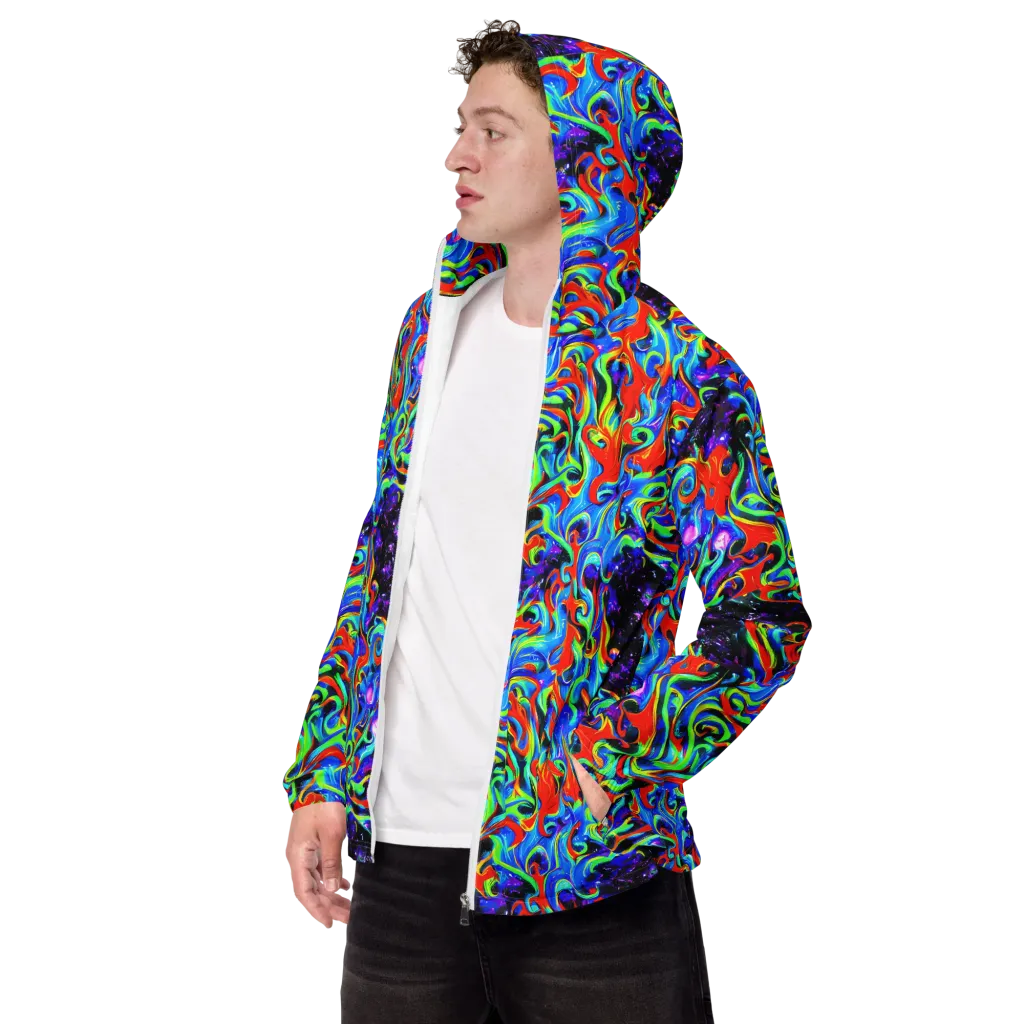 Sapphire Serpentine on Men's Windbreaker — Left Front