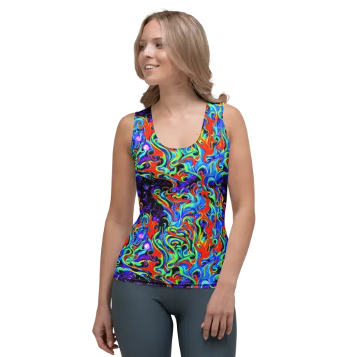 Sapphire Serpentine on a Women's Tank Top