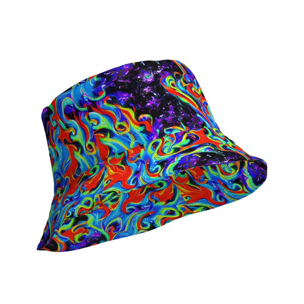 Sapphire Serpentine on Reversible Bucket Hat — Product details Outside