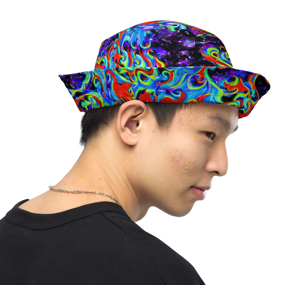 Sapphire Serpentine on Reversible Bucket Hat — Right Outside