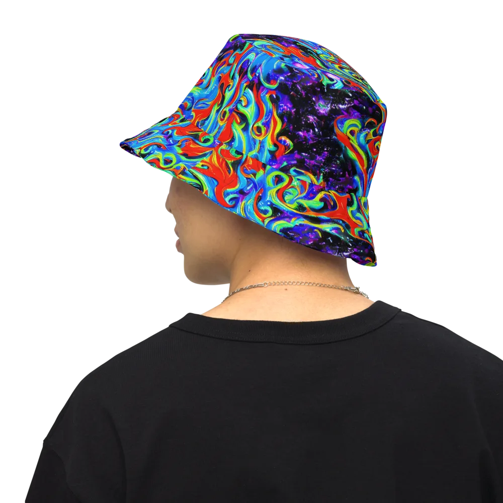 Sapphire Serpentine on Reversible Bucket Hat — Back Inside