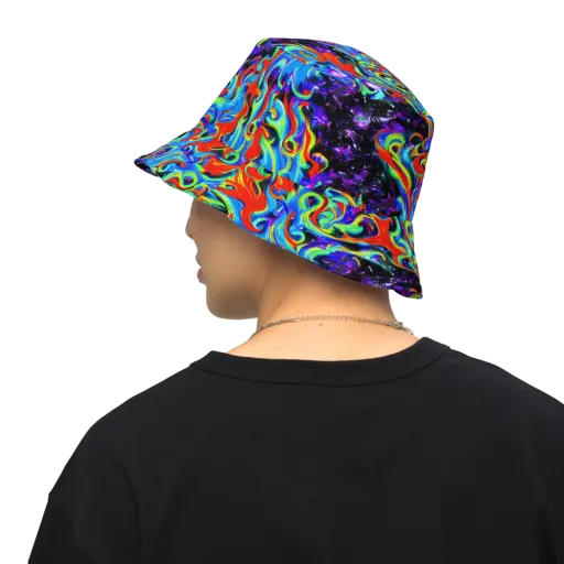 Sapphire Serpentine on a Reversible Bucket Hat