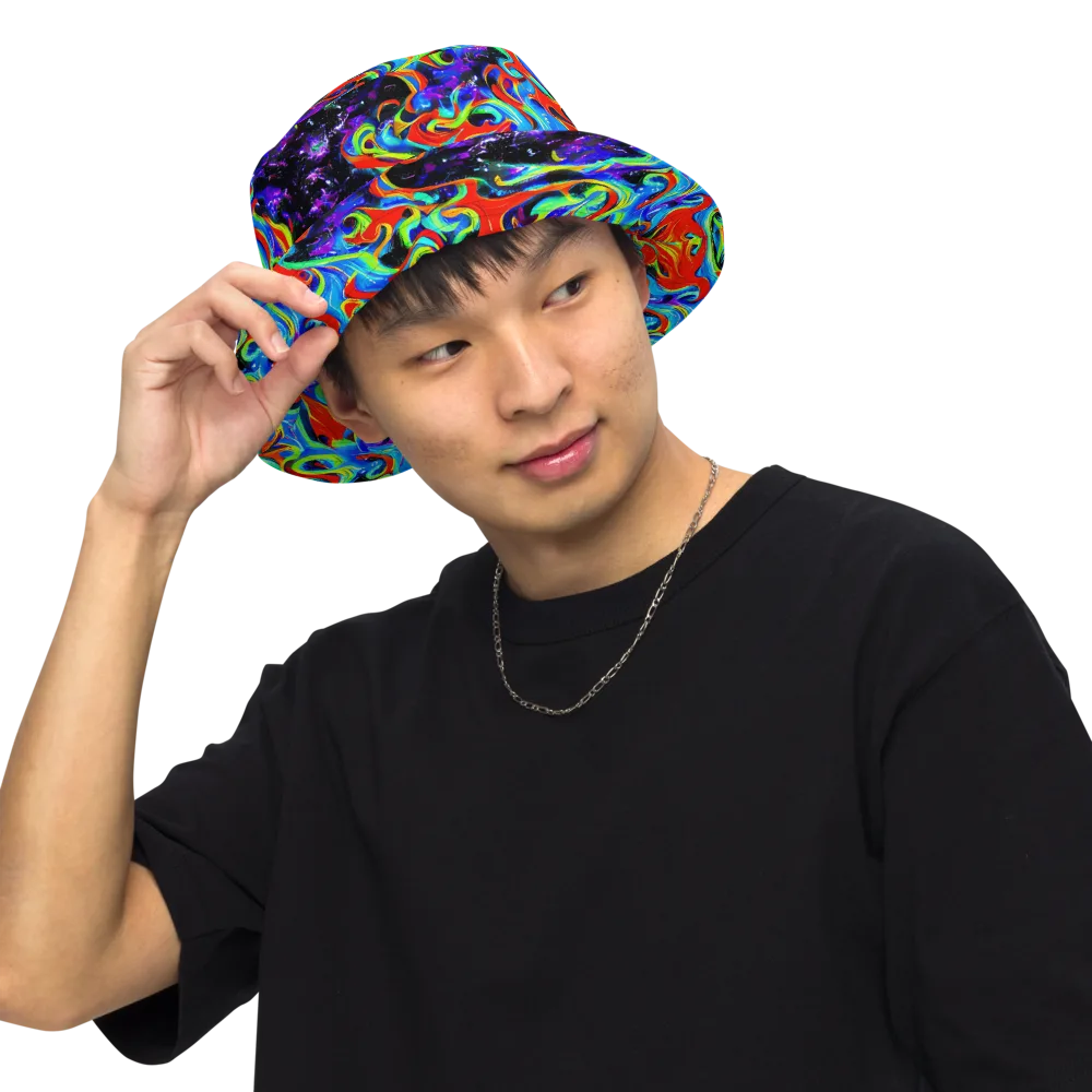 Sapphire Serpentine on Reversible Bucket Hat — Front Inside