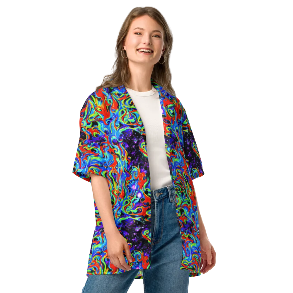 Sapphire Serpentine on Button Shirt — Front