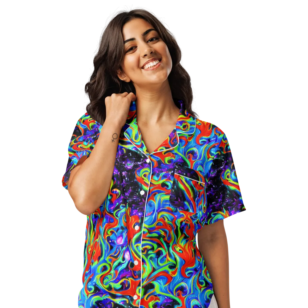 Sapphire Serpentine on Women's Short Sleeve Pajama Top — Front